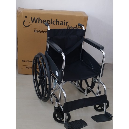 Premium Wheelchair Chrome Polished With Safety Belt