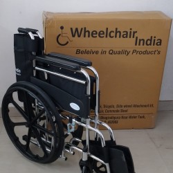 Premium Wheelchair Chrome Polished With Safety Belt