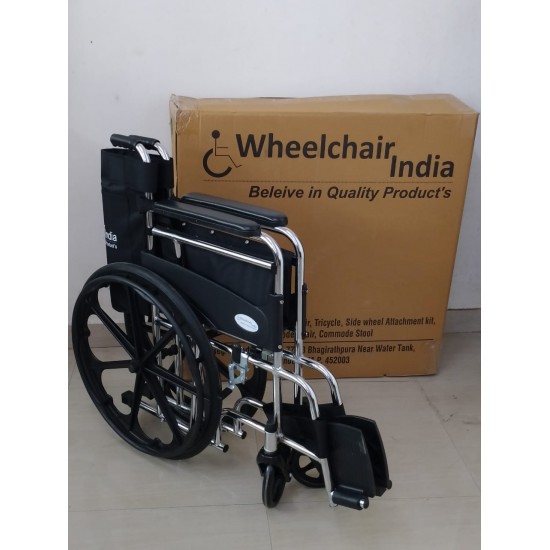 Premium Wheelchair Chrome Polished With Safety Belt