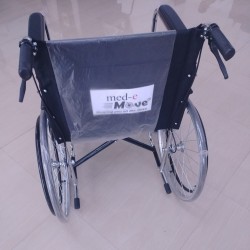 Basic Premium Wheel Chair Chrome Polished-Black