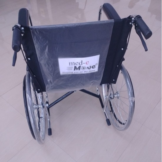Basic Premium Wheel Chair Chrome Polished-Black