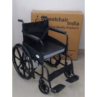 Premium Folding Commode Powder Coated Wheelchair With Safety Belt