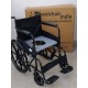 Premium Folding Commode Powder Coated Wheelchair With Safety Belt