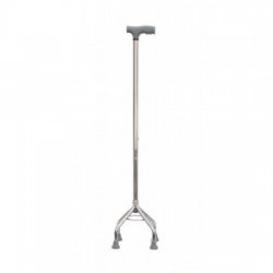 Height Adjustable Quadripod Walking Stick