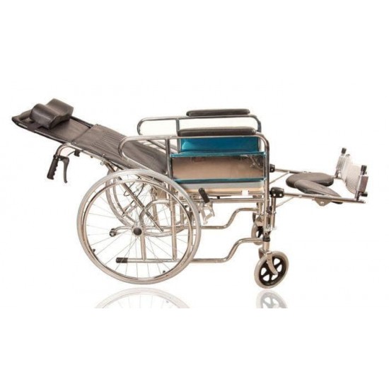 Karma Reclining Commode Wheel Chair Rainbow 8