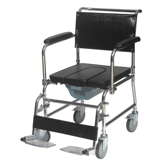 Aluminium Shower Commode Chair With Wheel