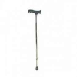 Ryder-121 Height Adjustable Walking Stick Silver