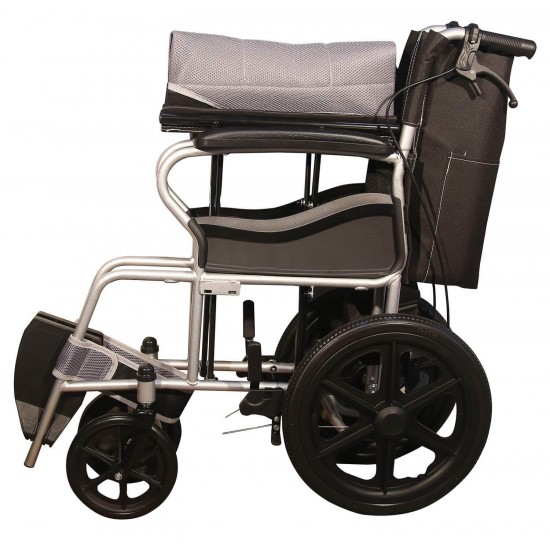 Ryder MS 1 Wheelchair Lightweight Foldable Attendant 