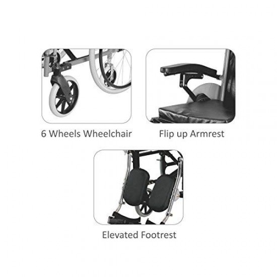 Vissco Imperio Wheelchair with Elevated Footrest
