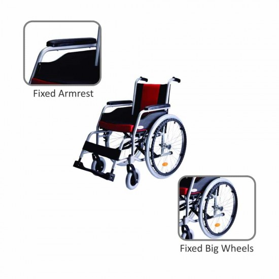 Vissco Superio Aluminium Wheelchair with Fix Wheels